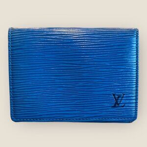 Louis Vuitton Epi Blue Card Holder | Like New